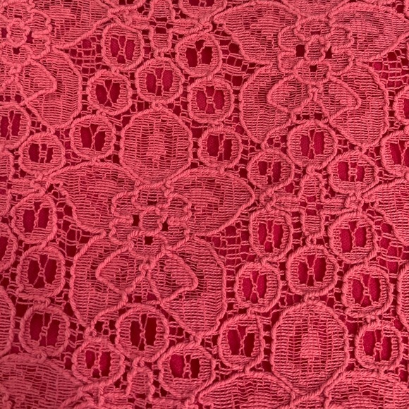 DONATED - Coral Lace/Eyelet Dress - Picture 6 of 7